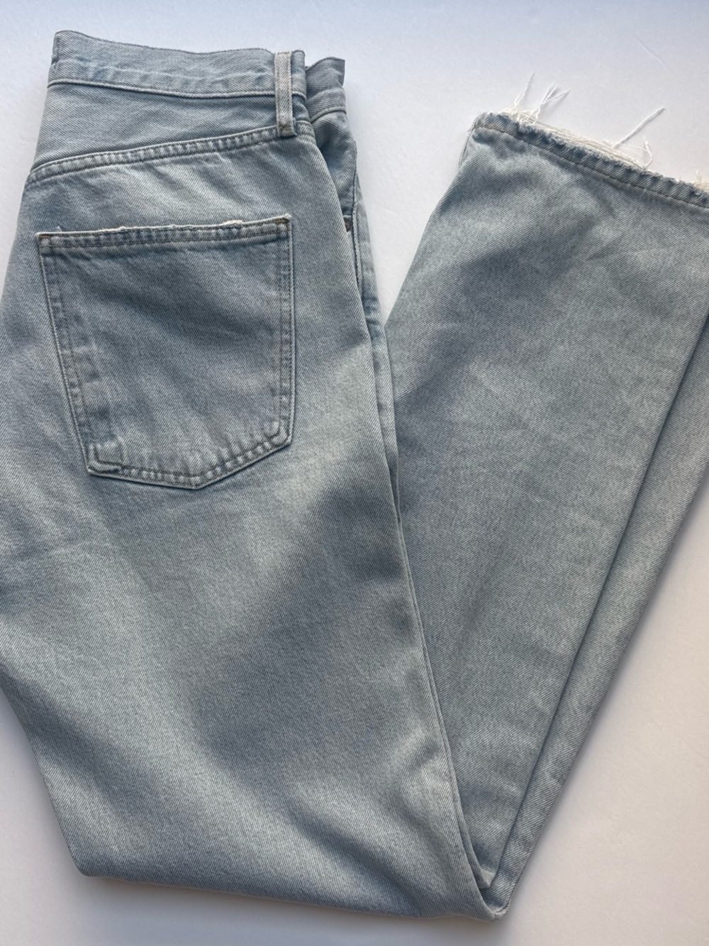 Agolde Women's Light Blue Straight Leg Jeans